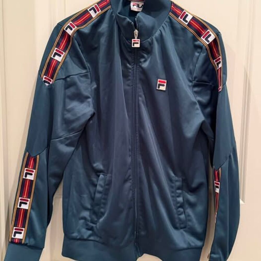 Vintage FILA Taped Logo Track Jacket - Men's Size Medium -